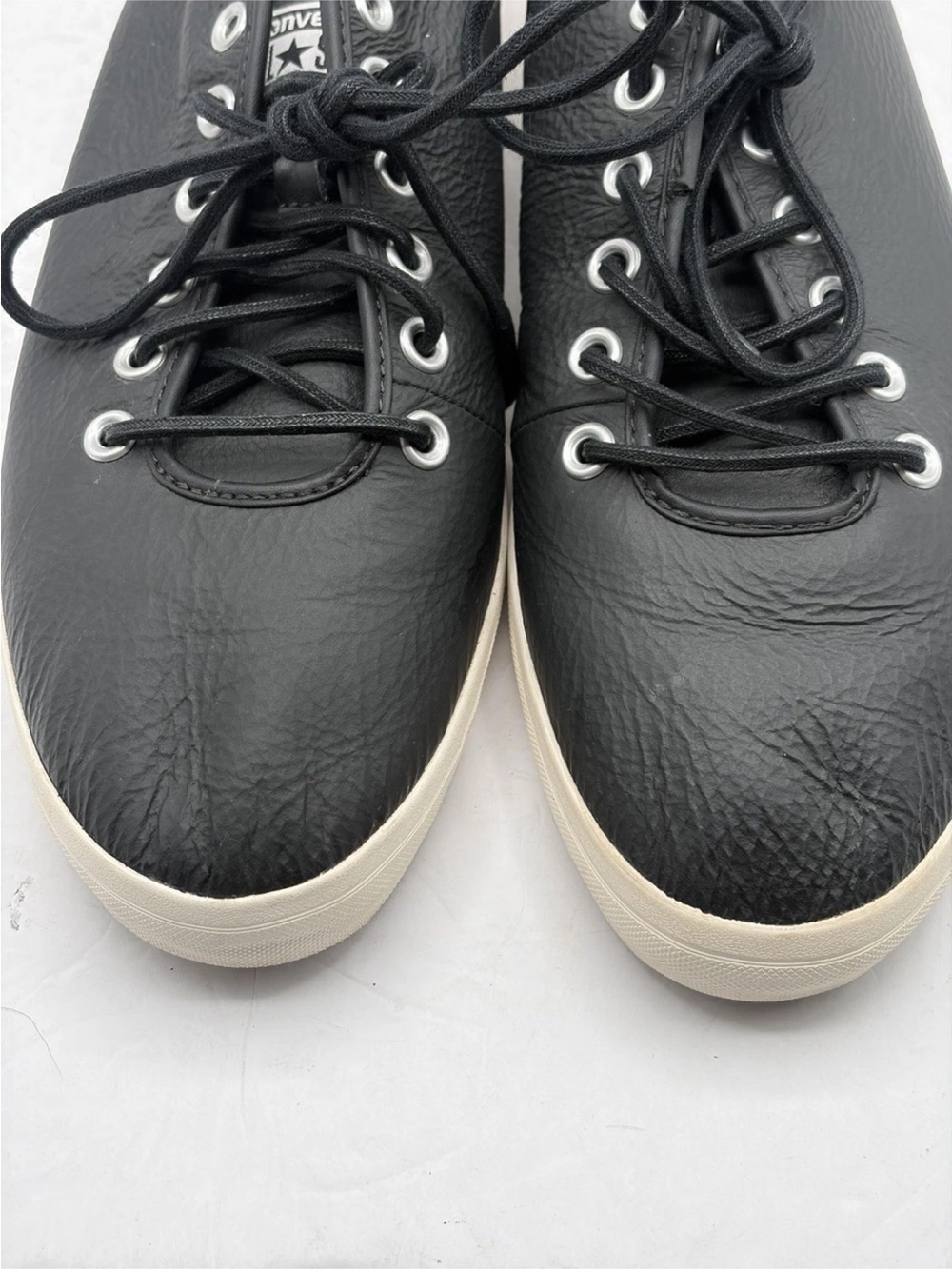 Converse All Star Sideways Ox Men size 11 Leather Casual Black Shoes - Picture 6 of 16